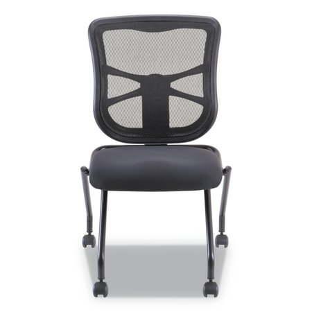 Alera Elusion Mesh Nesting Chairs, Black Seat/Black Back, Black Base, PK2 ALEEL4915